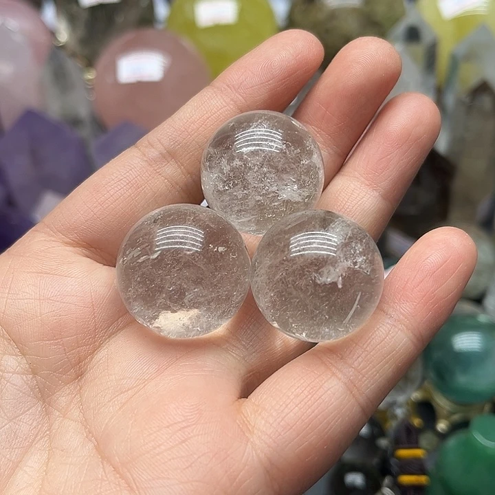 珠宝半成品水晶未镶嵌70克白水晶球