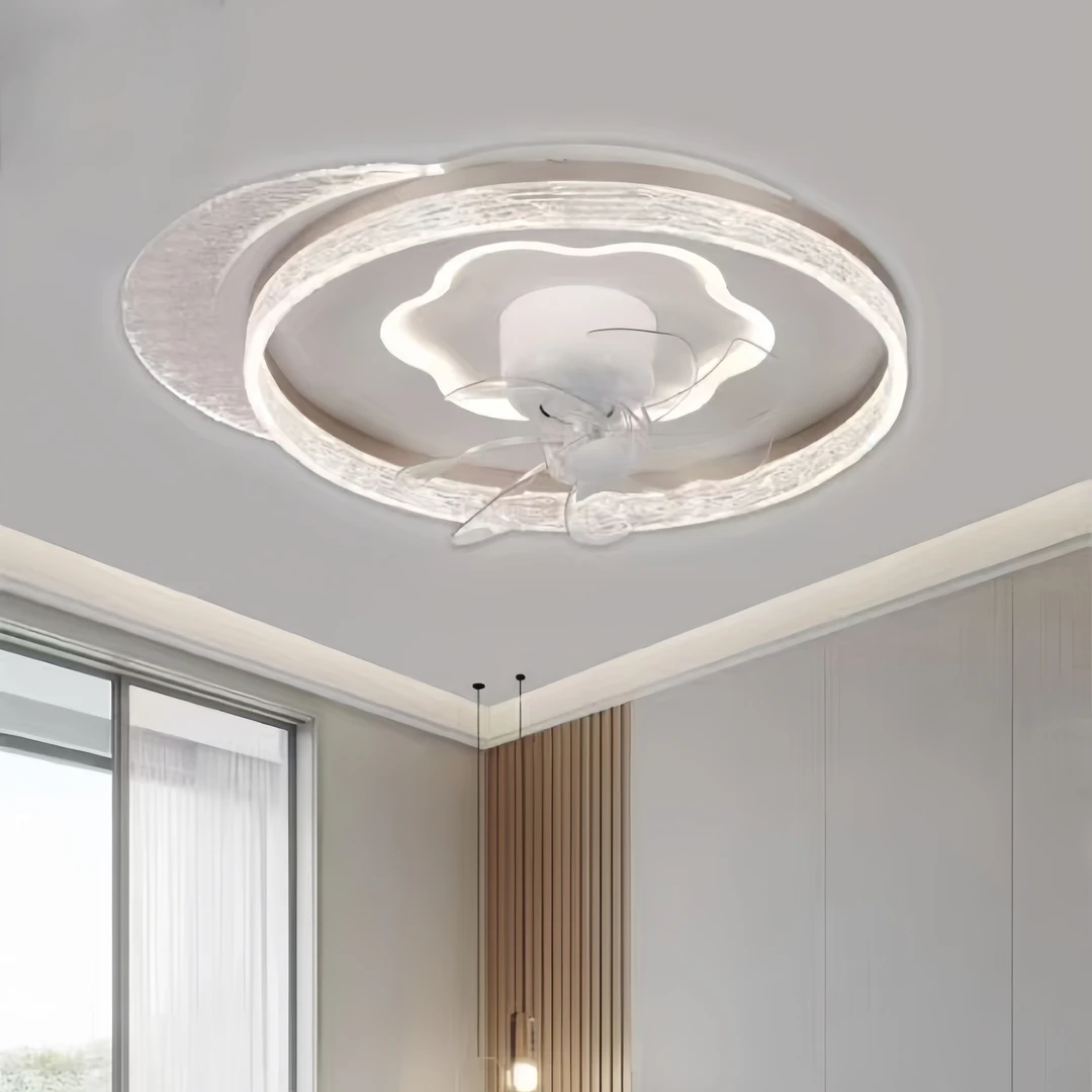 客厅餐厅吸顶风扇灯轻奢高级感主卧室灯电扇一体智能遥控