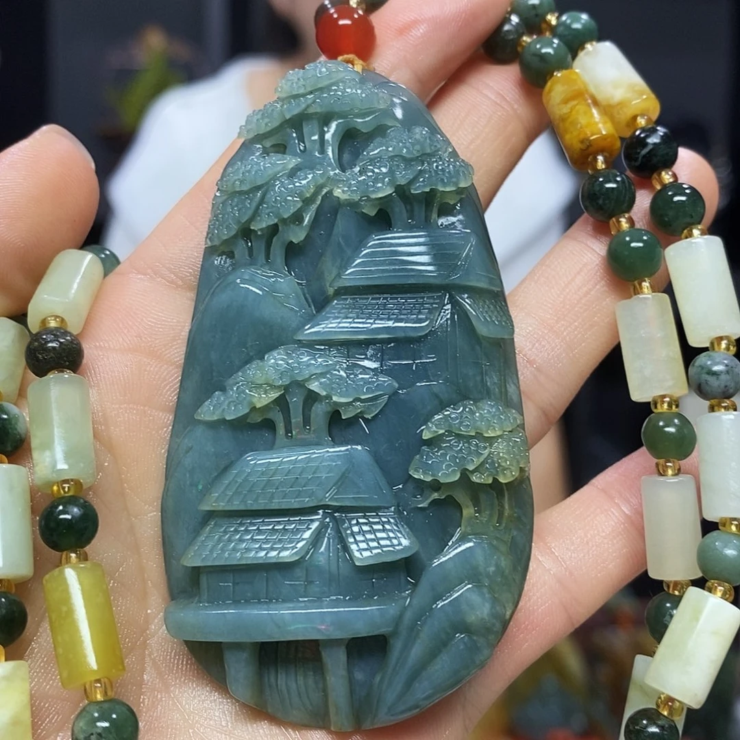 未镶嵌岫玉挂件吊坠