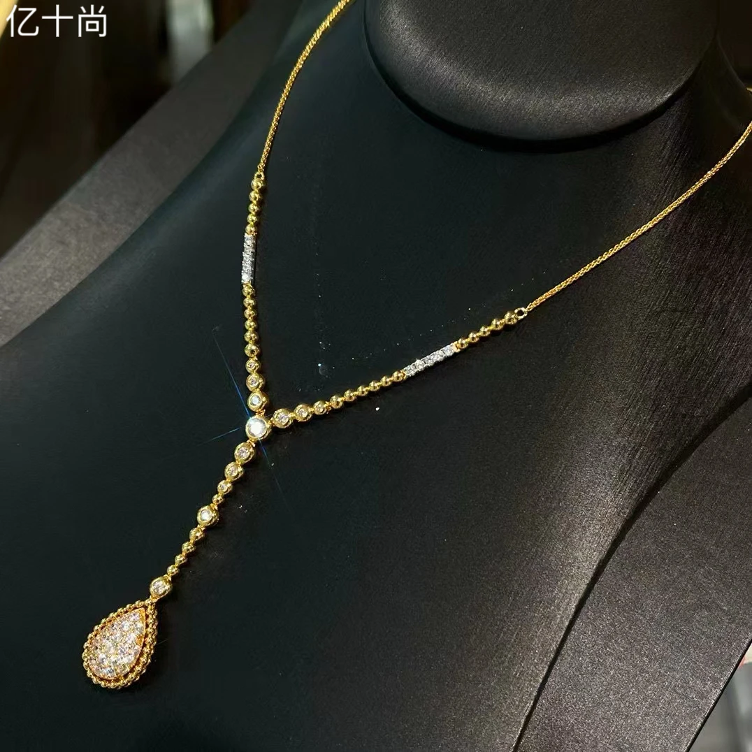 坠链均925银合成锆石 亿十尚满天星泡泡圆白赚项链耳钉轻奢时尚SL