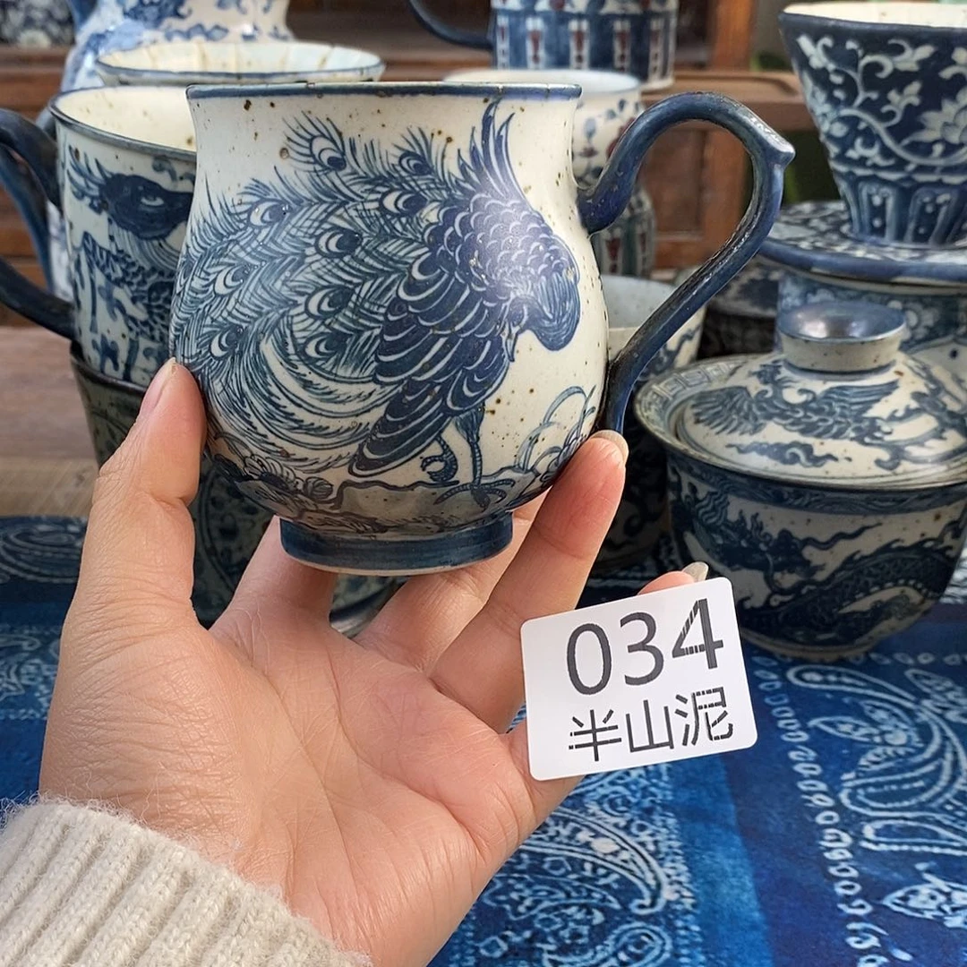 陶手工手绘青花高温陶瓷