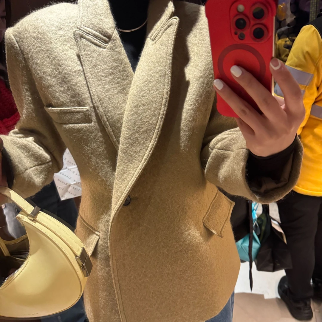 2025东大门新款新春战袍收腰挺阔羊毛大衣加厚版（微瑕系列）