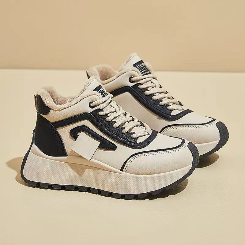 老爹鞋女韩版新款2025冬季加绒保暖跑步运动厚底增高休闲鞋