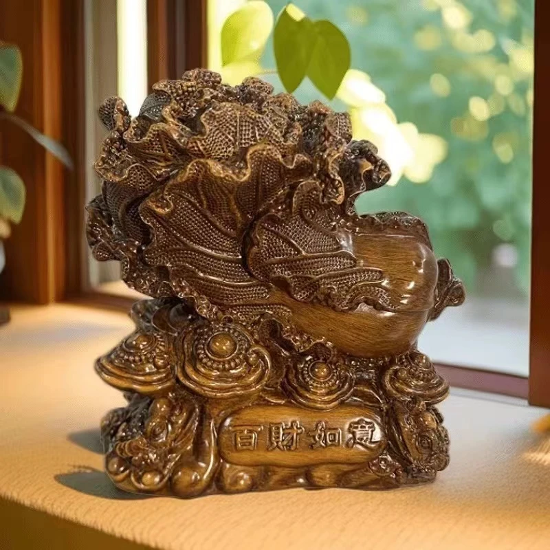 百财如意小白菜家居工艺品摆件