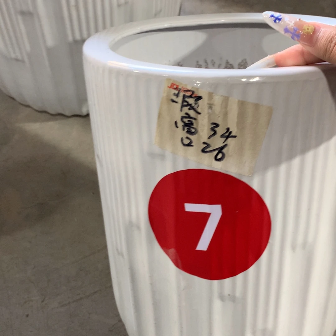 微瑕高温陶瓷花盆