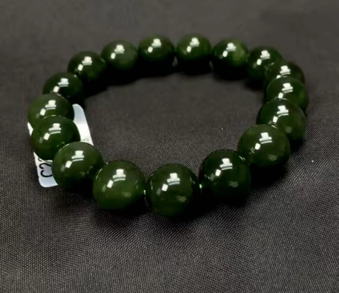 碧玉16mm菠菜绿手串
