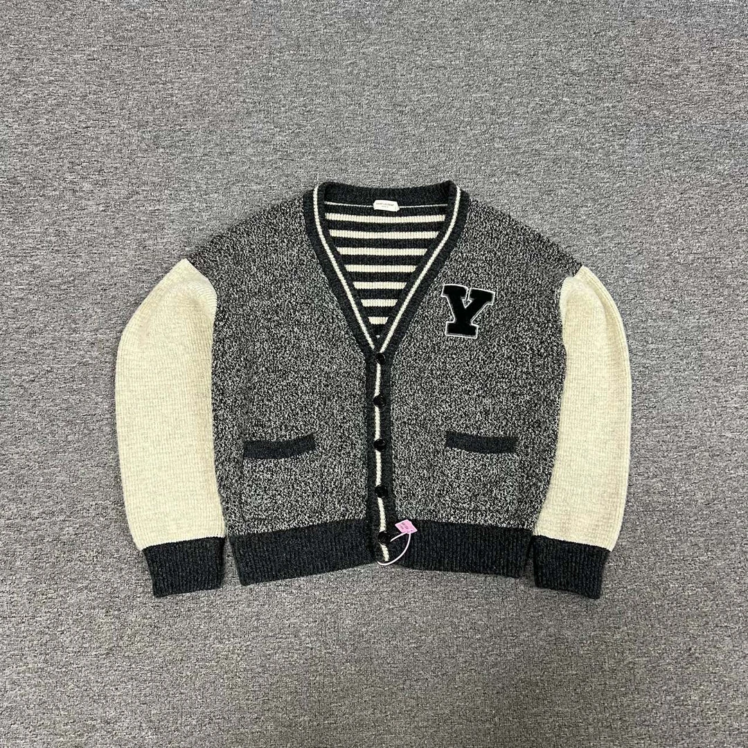 99新 YSL/圣罗兰 ysl圣罗兰棒球针织开衫