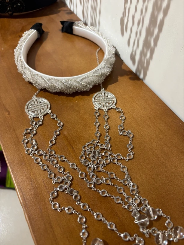 流苏民族风发箍白色重工【省外不包邮】福利款wu售后