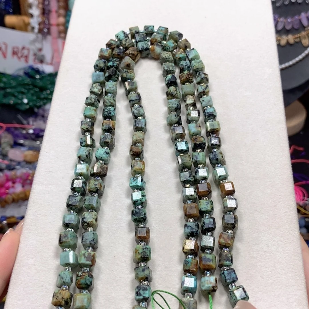 玛瑙/玉髓合金珠宝半成品湖北松方糖切面一条卡8mm