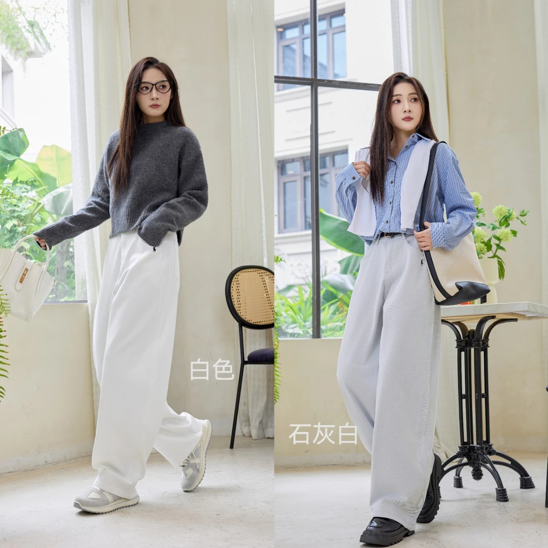 欧版轻奢欧版小马刺绣弯刀牛仔裤2566【AWFF】