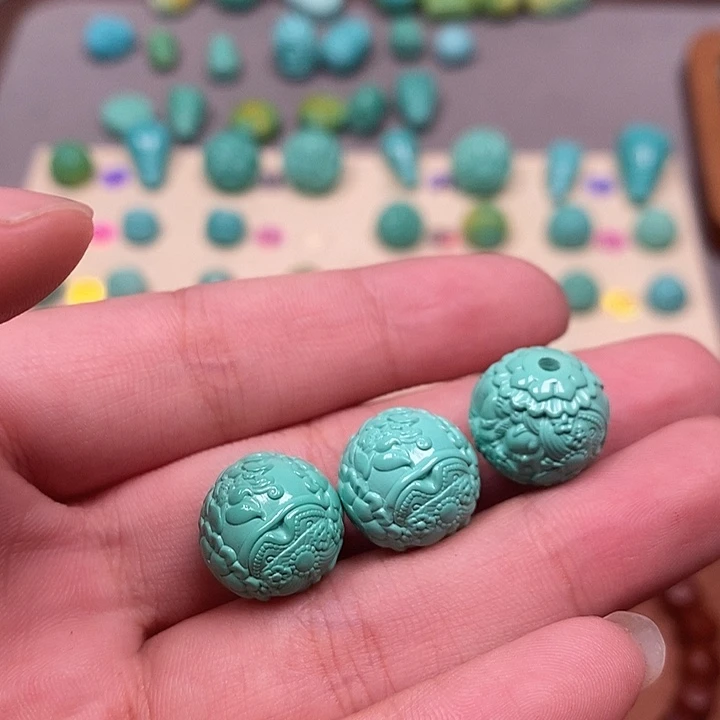 追***我原生态湖北矿散珠配饰，尺寸14.9