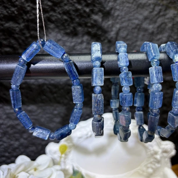 【月月家】T013天然蓝晶石 高品蓝晶石方糖手串 多样性发其一