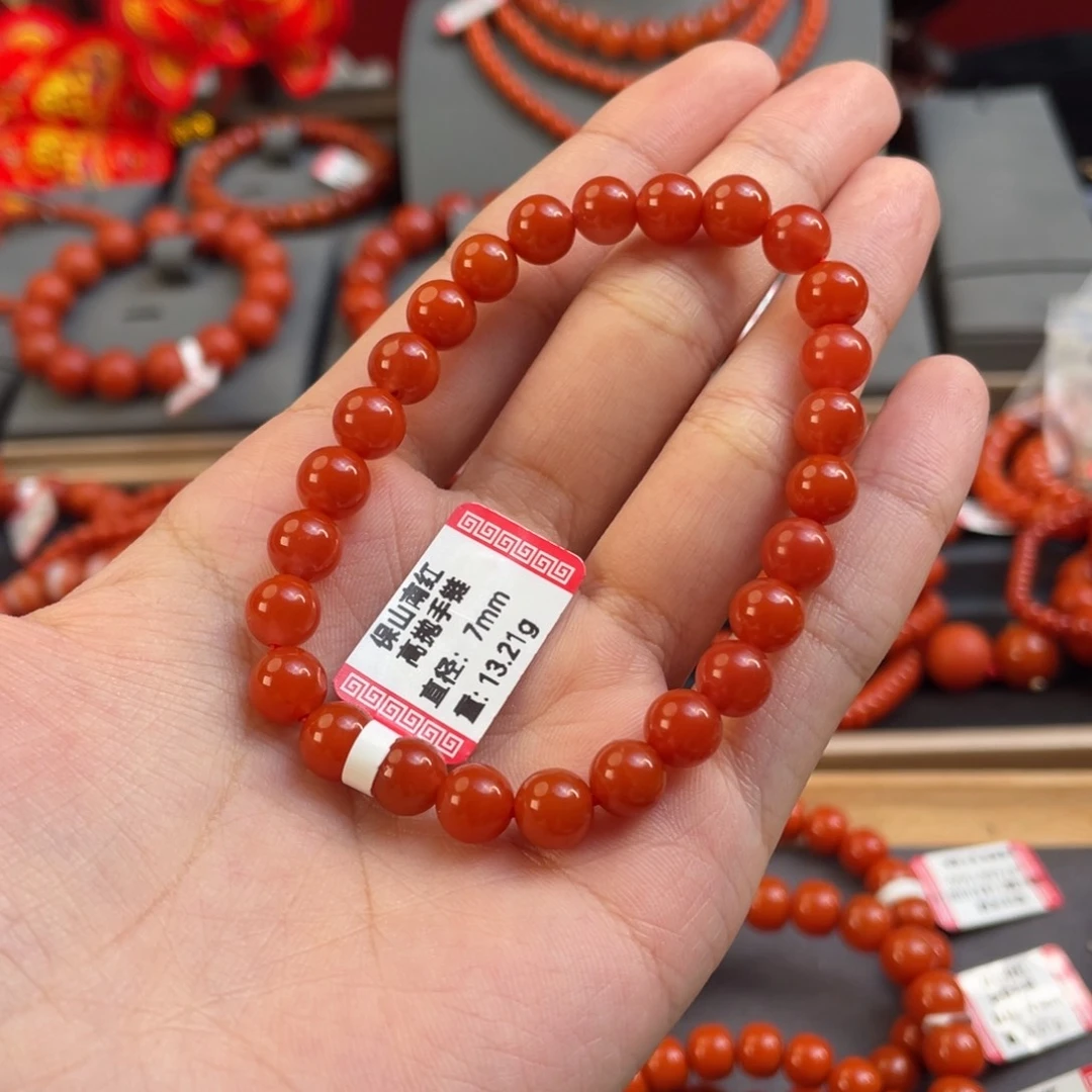 南红玛瑙7+mm 单圈未镶嵌周*之