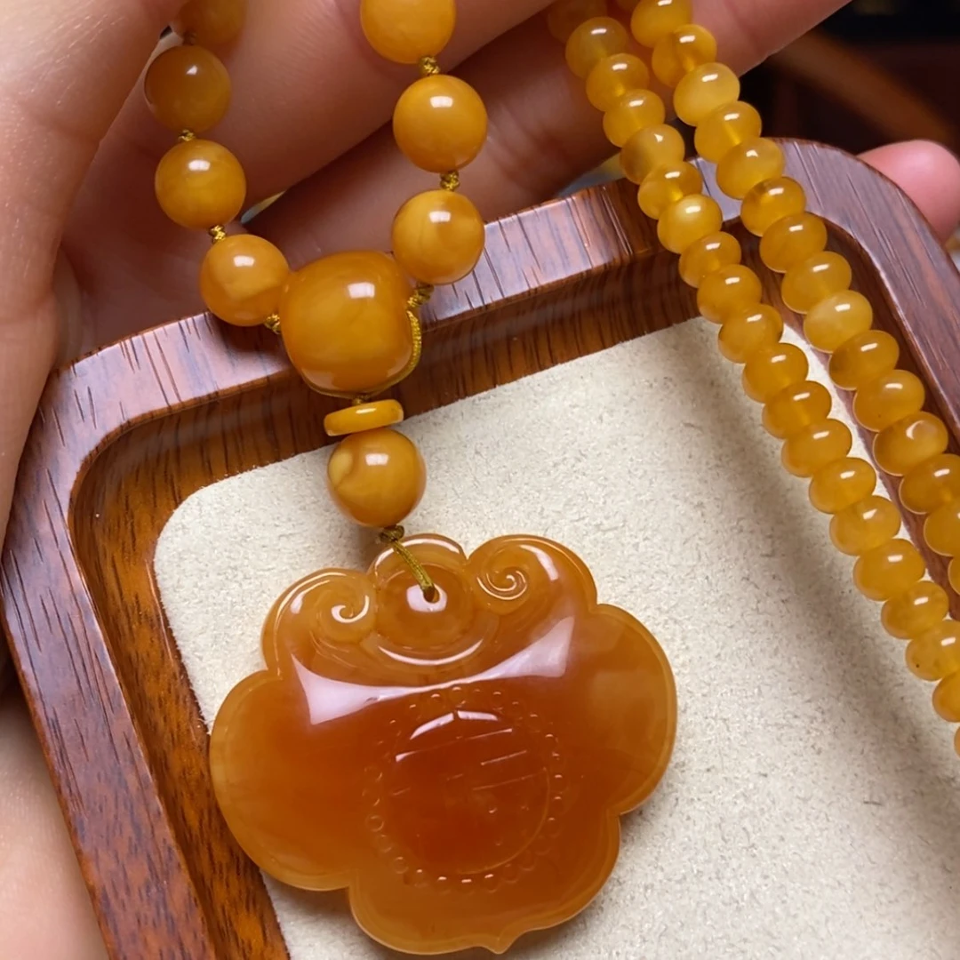 【闪购商品】蜜蜡颈饰未镶嵌项链