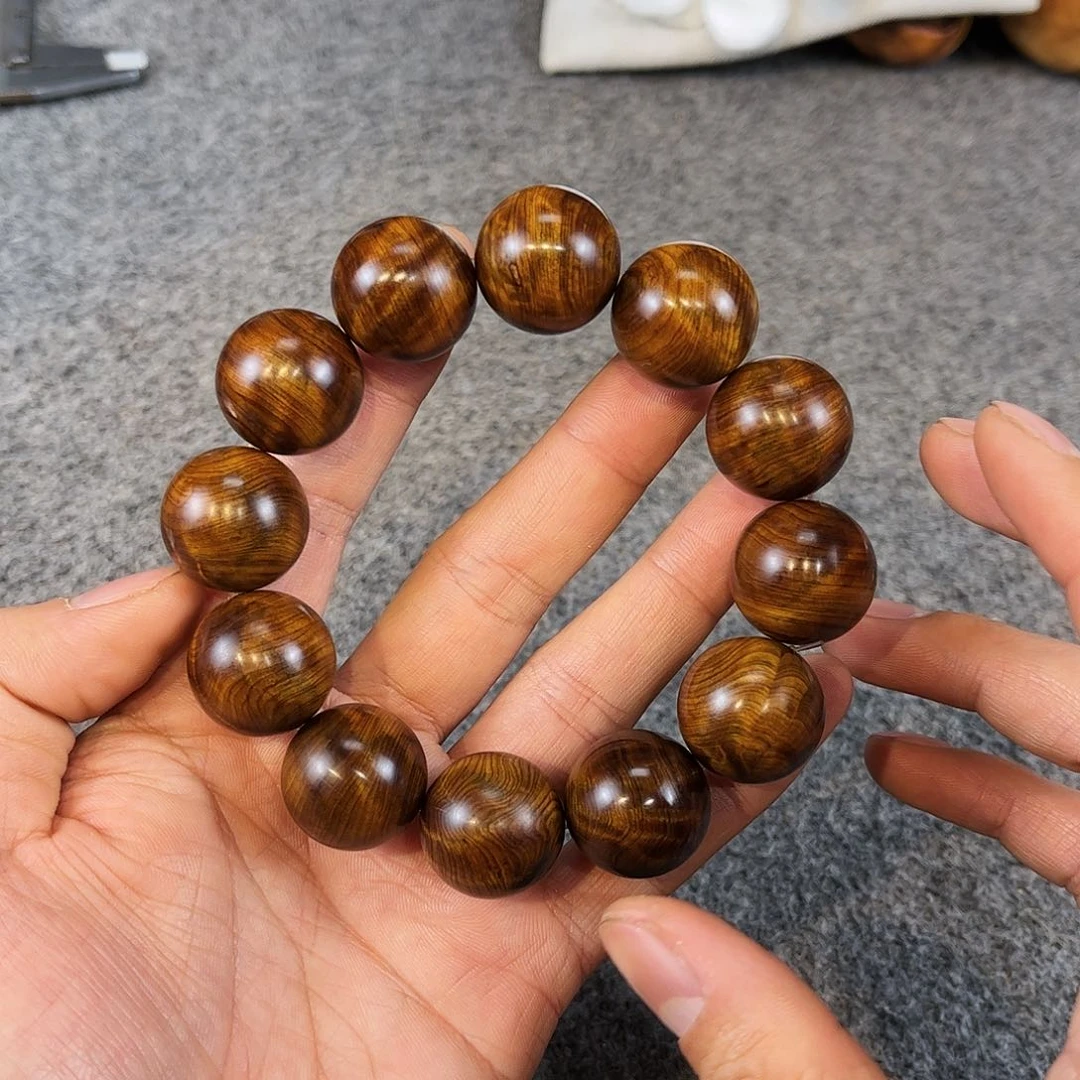 柏木（崖柏）龙胆闪电五灵脂绿色手串2.0