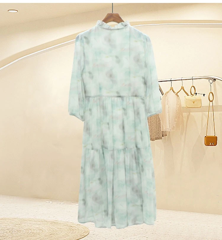【大梦专属】 淑女气质文艺小清新修身百搭连衣裙品牌柜折扣女装