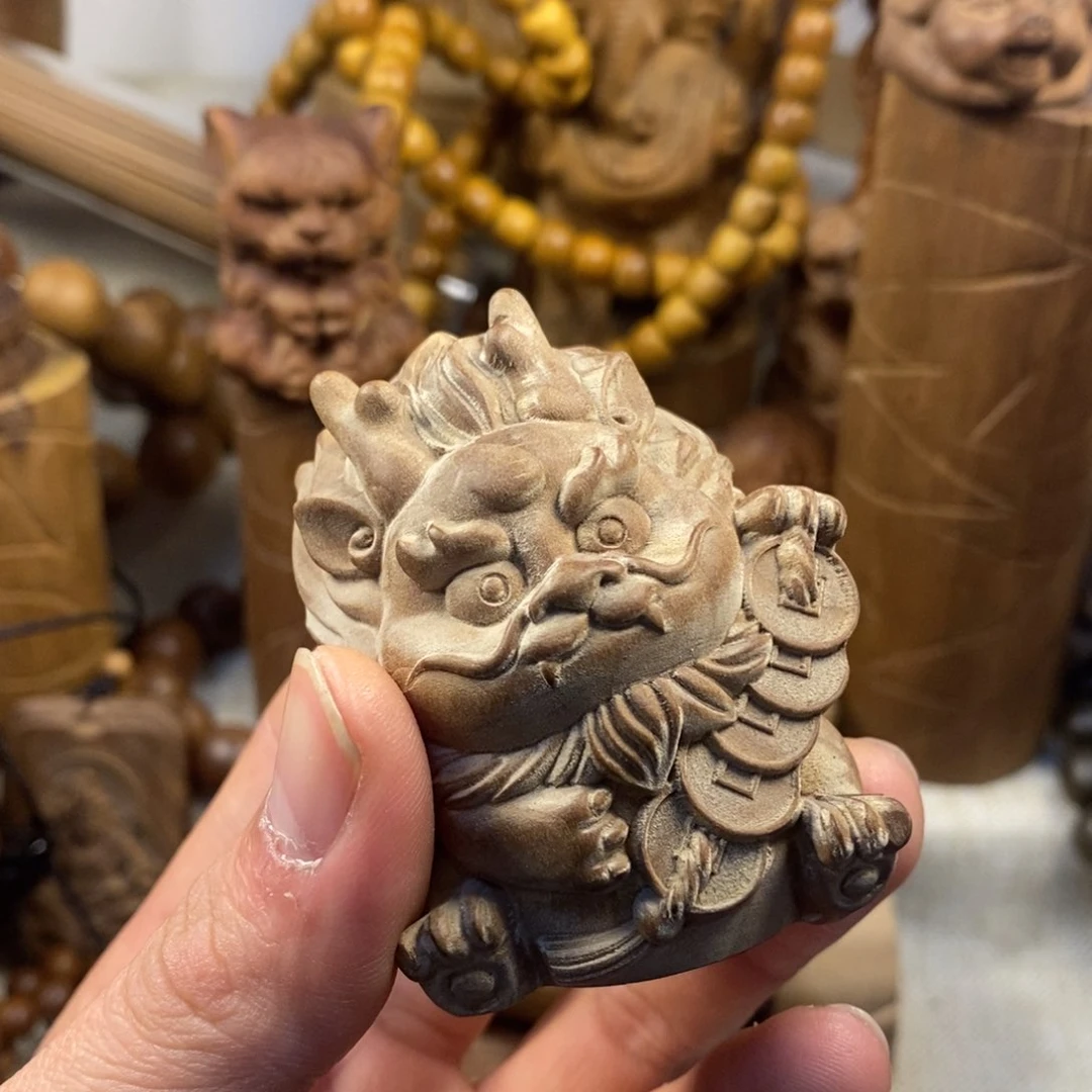 檀香木手串/手链焦糖麒麟