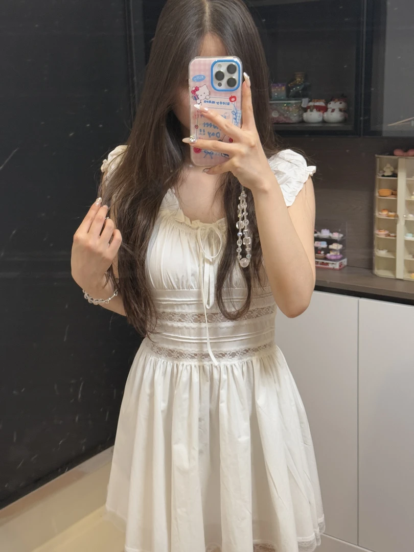 超美重工蕾丝拼接纯棉连衣裙（感谢老粉瑞瑞宝宝授权上身图）