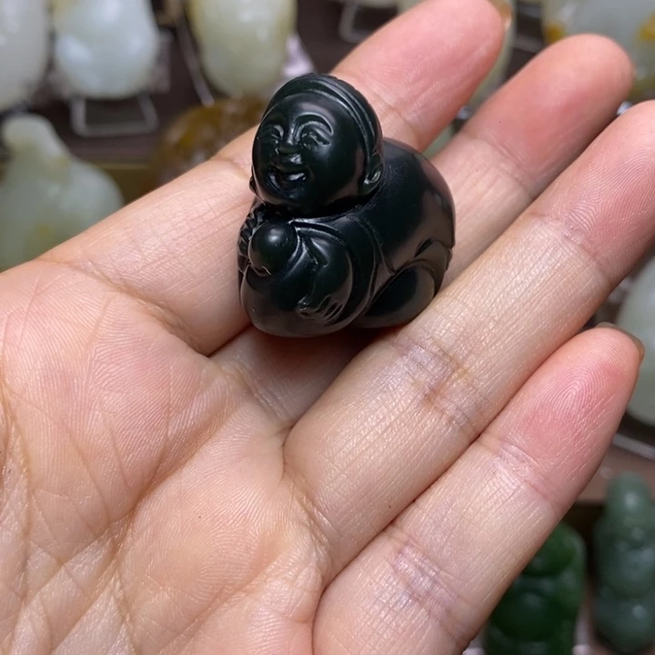 遥***期和田玉（青玉）未镶嵌颈饰