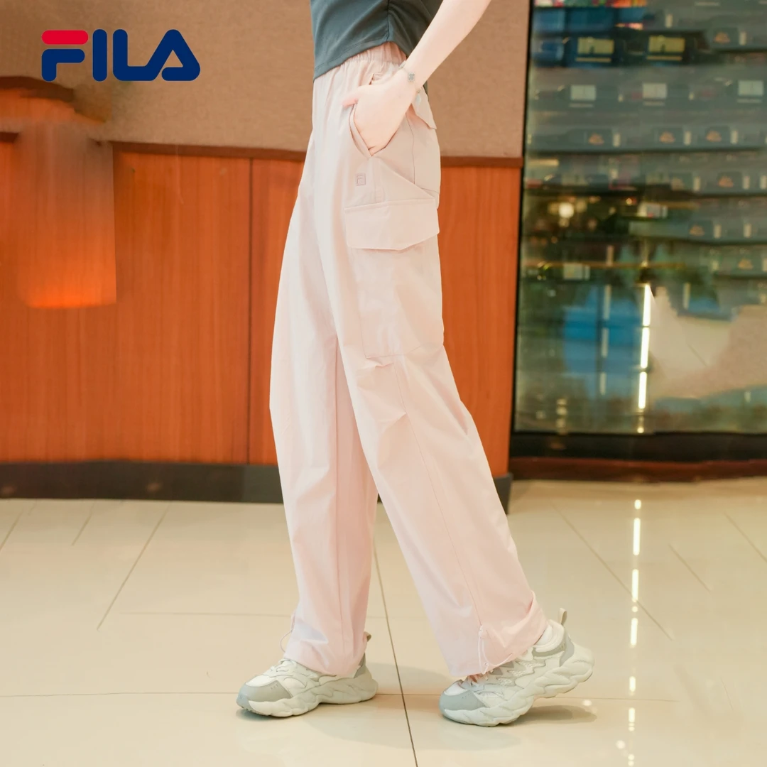 Fila/斐乐女款【宽松遮肉显瘦凉感长裤】夏季新款百搭裤A51W521801F