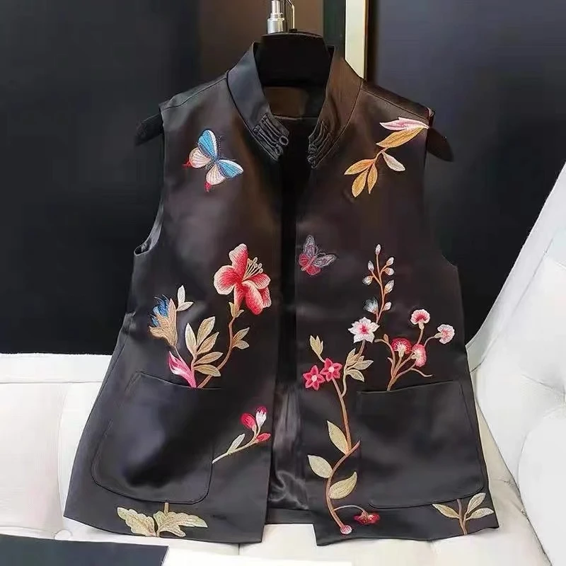 新中式国风复古盘扣马甲女春秋时髦国潮改良马夹背心上衣