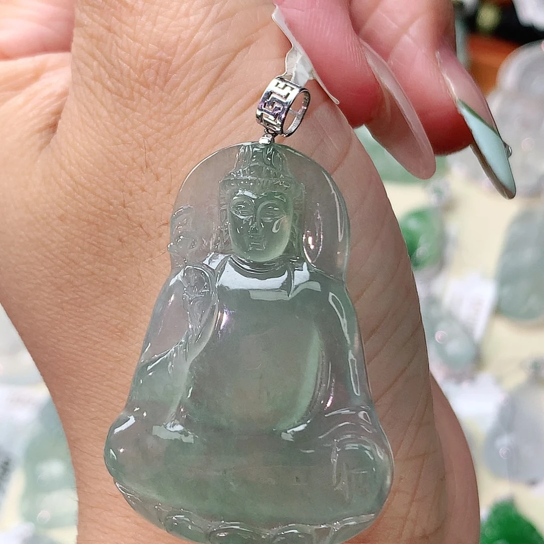 翡翠18K金镶嵌颈饰素衣