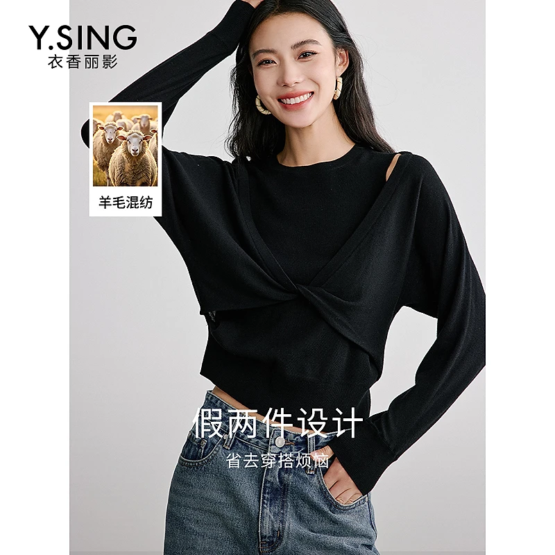 【达人粉丝专享】衣香丽影新款毛针织衫YMS31402216