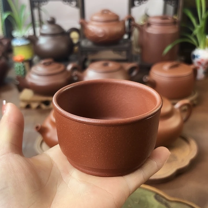 茶杯紫砂汉君杯 红降坡 100cc