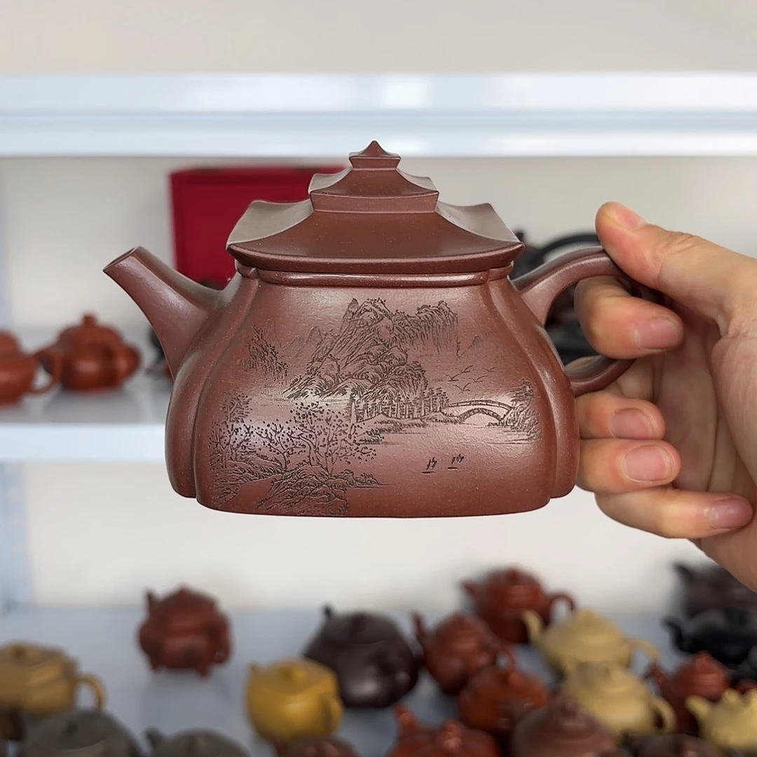 茶壶紫砂一壶李紫砂