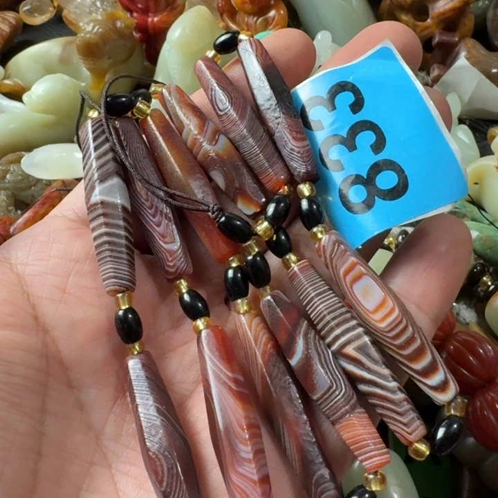 玛瑙/玉髓颈饰合金