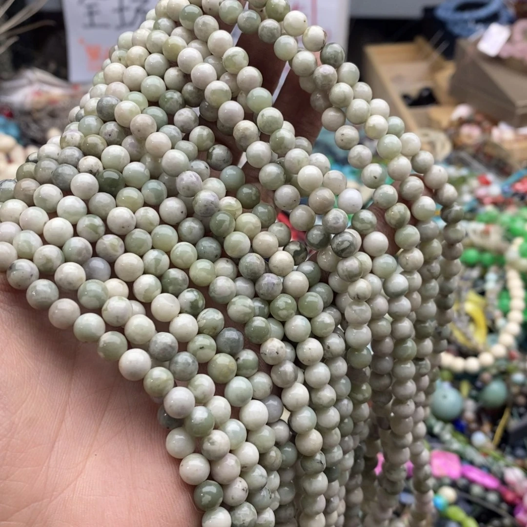 玛瑙/玉髓未镶嵌珠宝半成品一條天然6mm吉祥玉L731