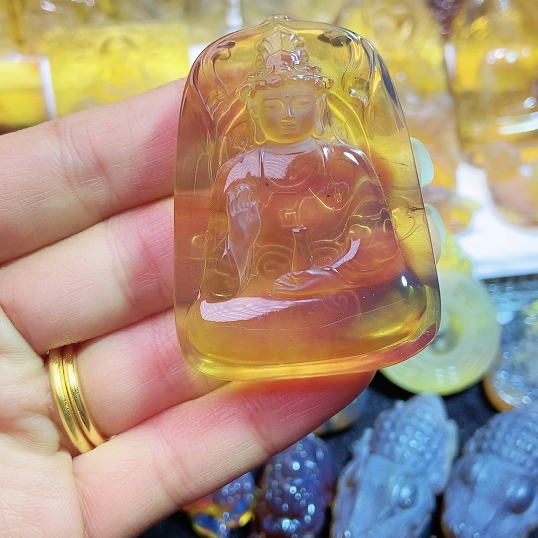 琥珀颈饰未镶嵌观音44