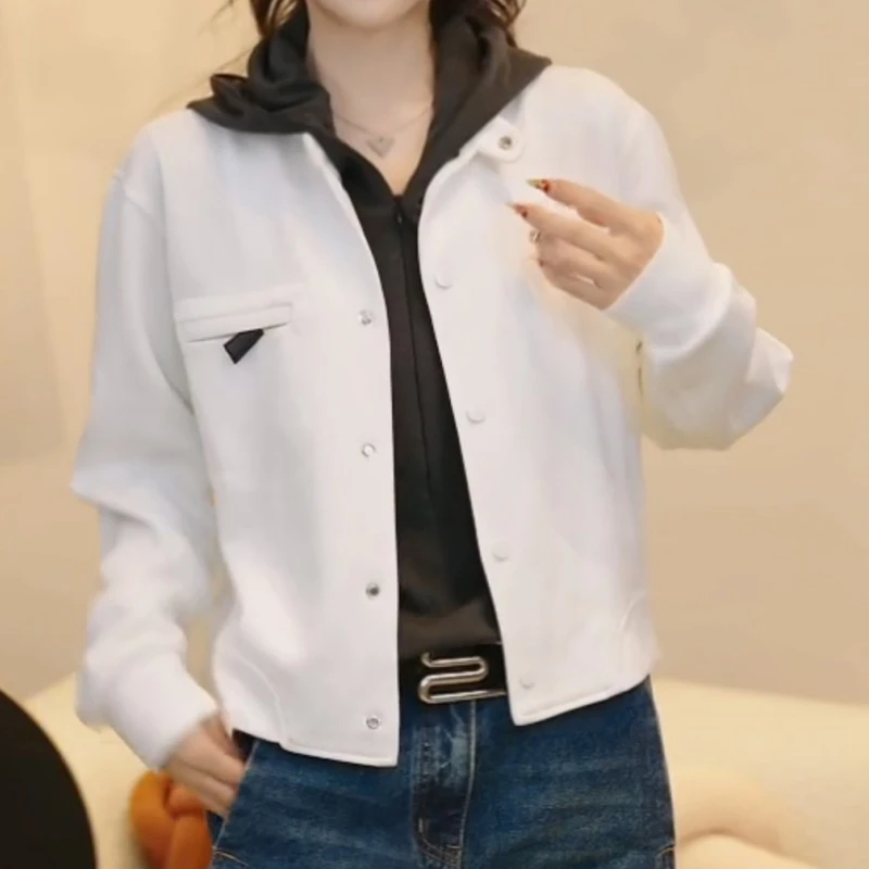 『时光之语』2025秋冬立领时尚外套单排扣百搭上衣LK2507116