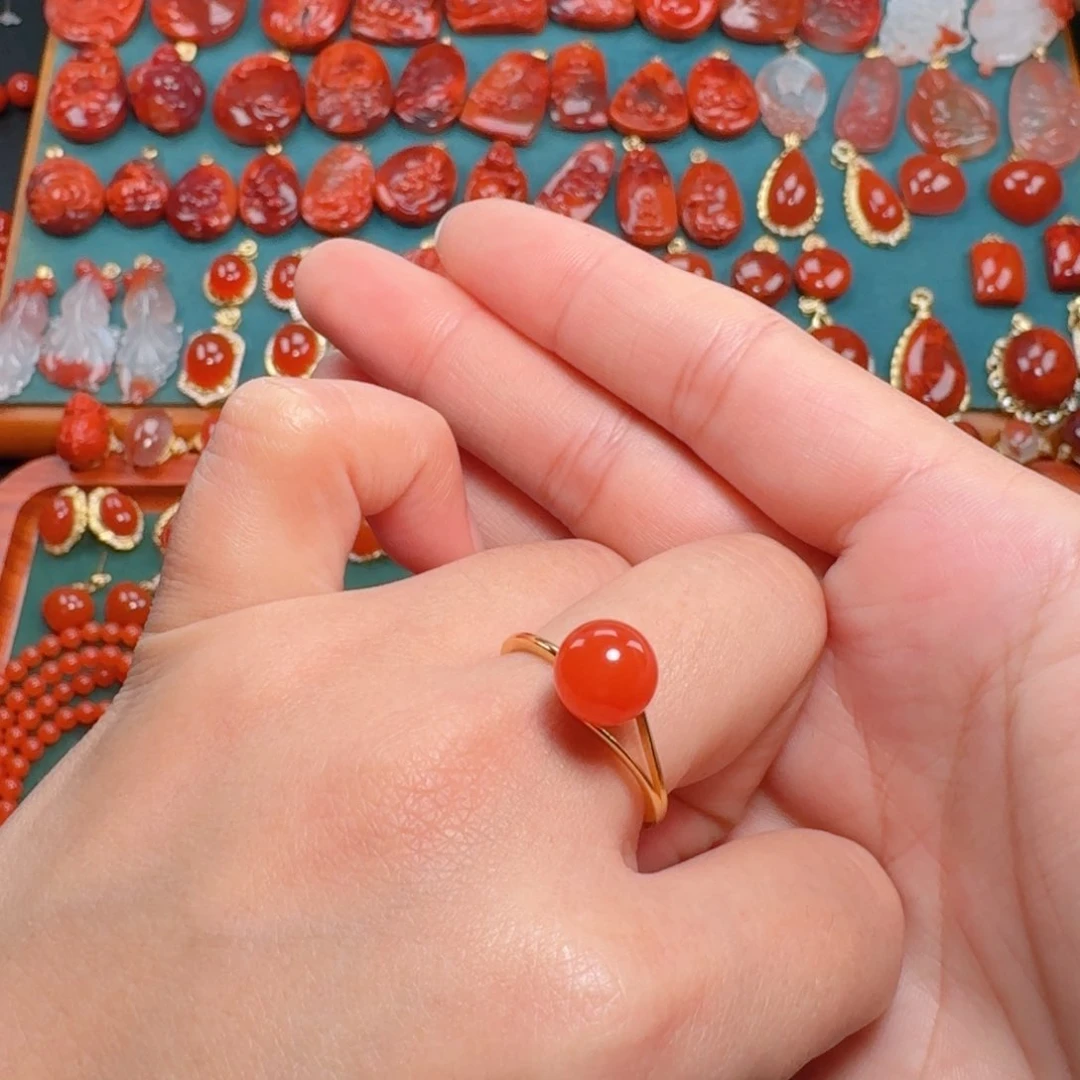 南红玛瑙南红银S925镶嵌