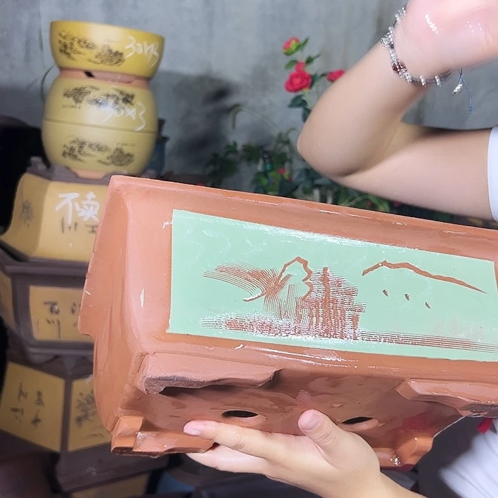 32苹果绿马槽花盆花盆花盆
