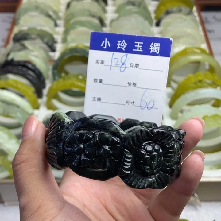 未镶嵌蛇纹石玉手镯