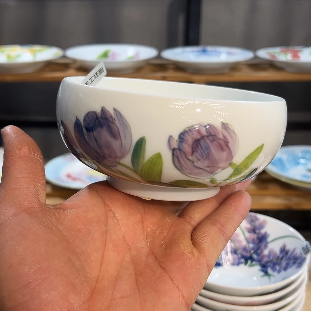 陶瓷景德镇手工手绘陶瓷5.5寸碗