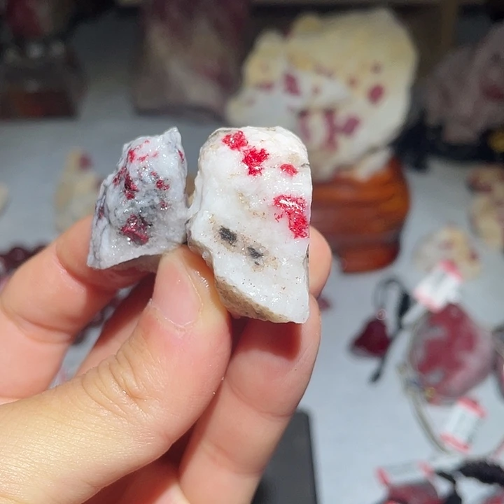 天然辰砂朱砂毛料两块