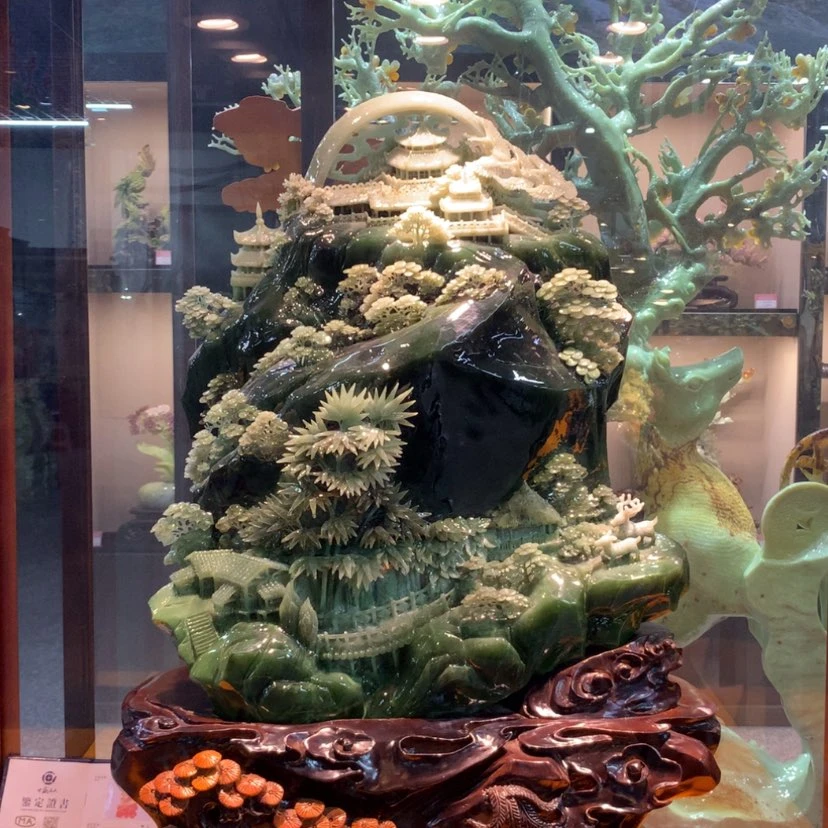 【闪购商品】未镶嵌蛇纹石玉摆件覆膜