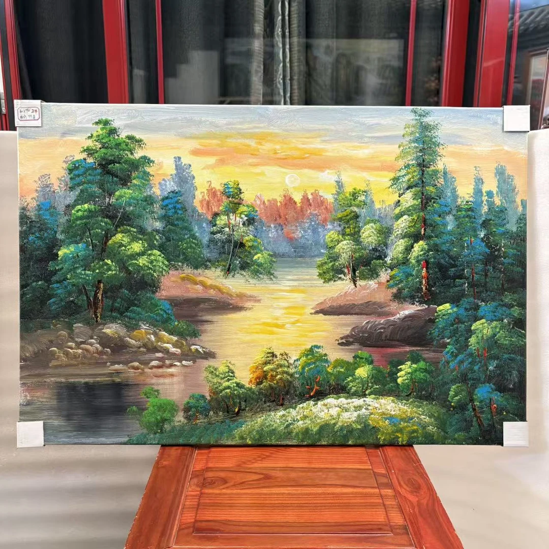 【安】5号精品纯手绘油画60*90风景花卉电表箱客卧室白墙现代装饰画