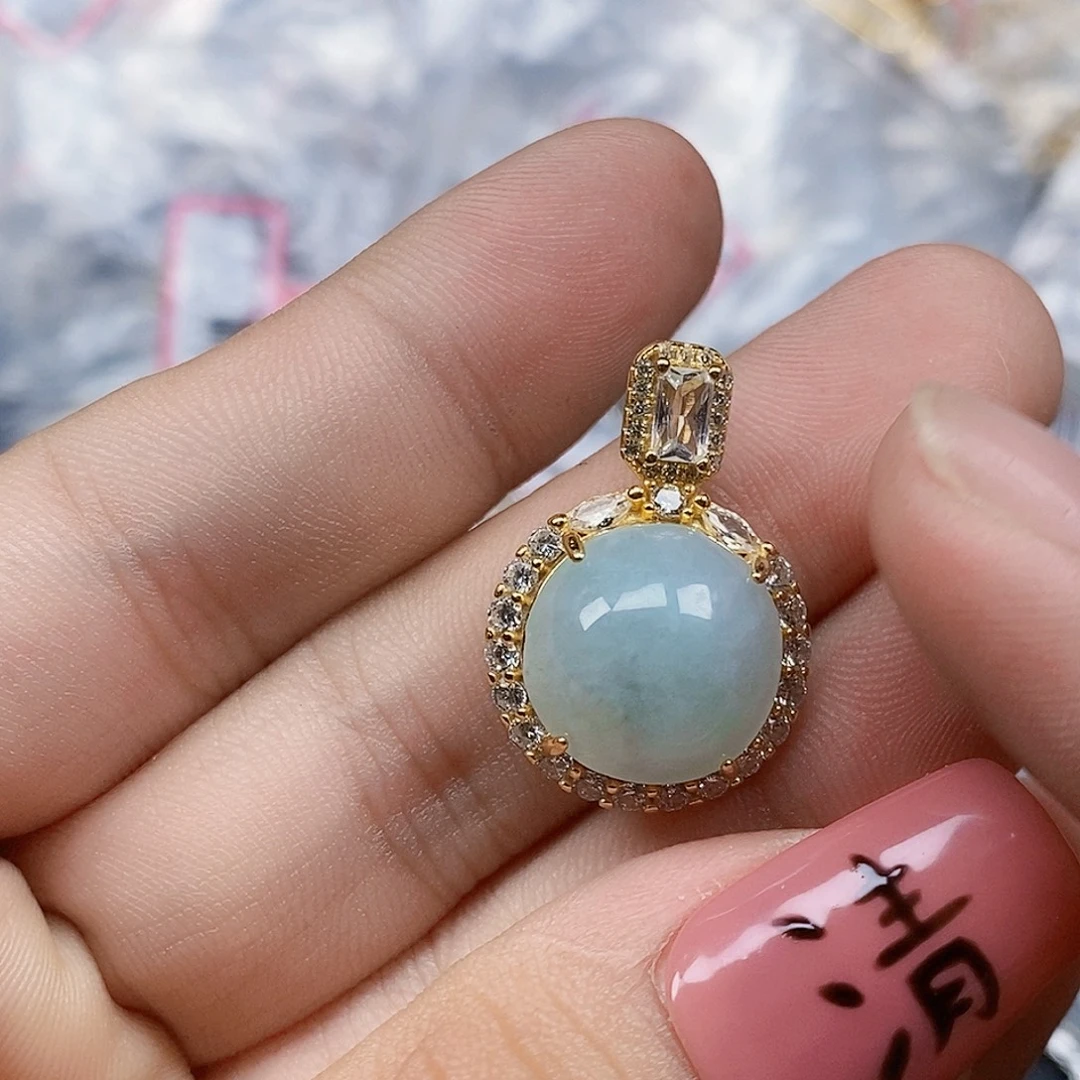 翡翠银S925镶嵌戒指