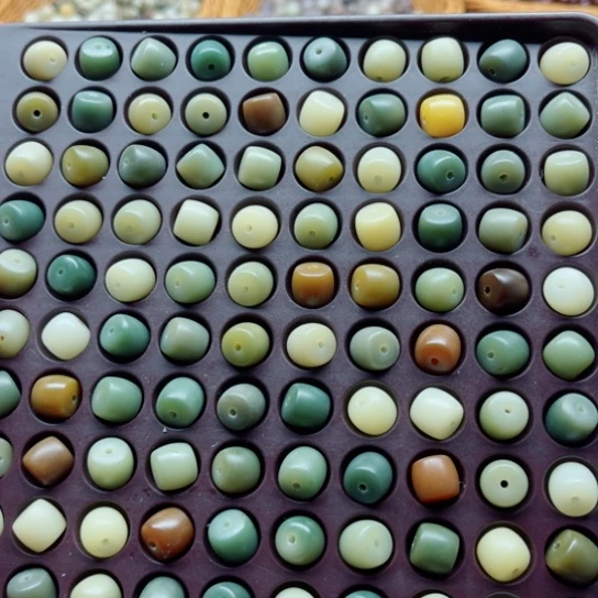 白玉菩提吊坠10-9多宝直切120颗