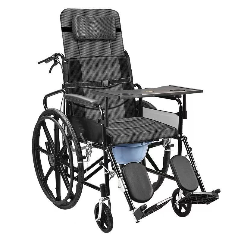 日本无印老人用手动轮椅医用级可躺折叠轮椅代步车轻便便携手推车