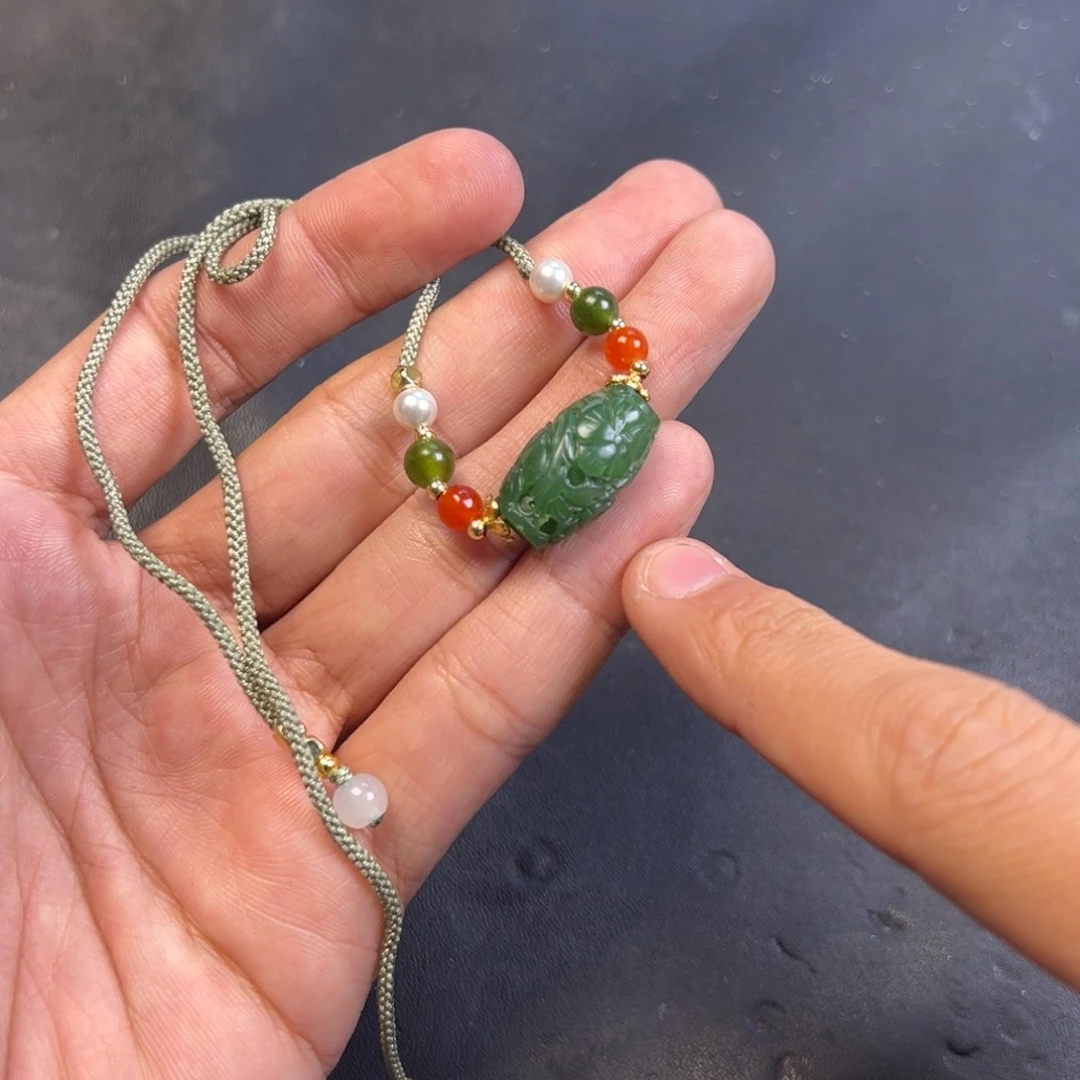 颈饰未镶嵌和田玉多样性手工路路通