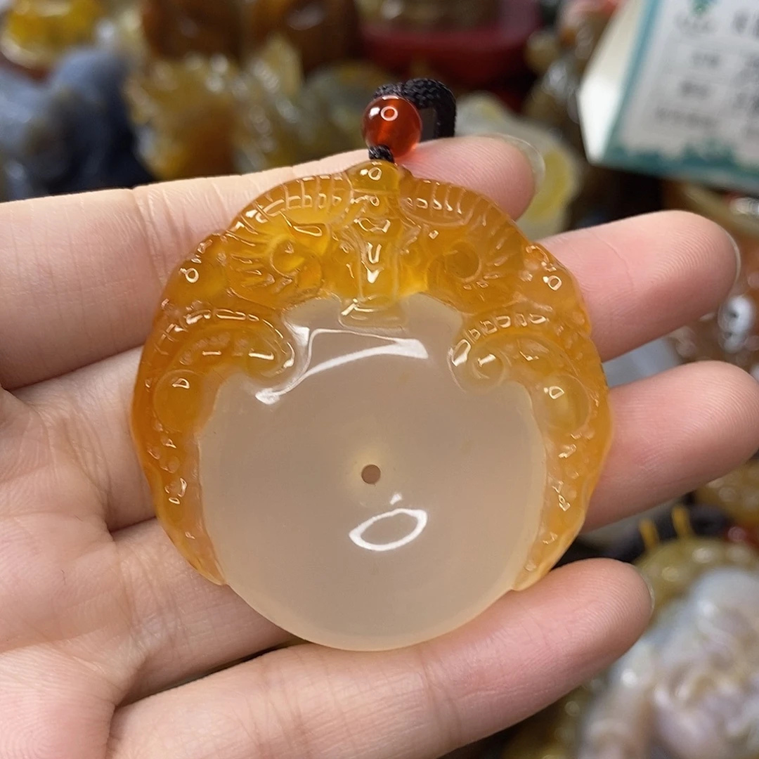 玛瑙/玉髓未镶嵌吊坠