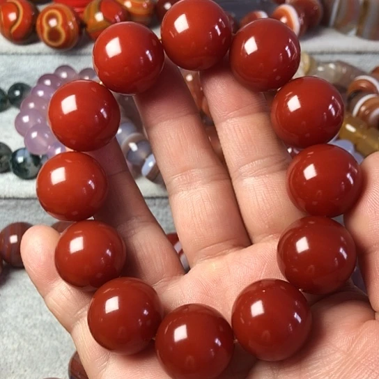 念***。玛瑙/玉髓未镶嵌手串