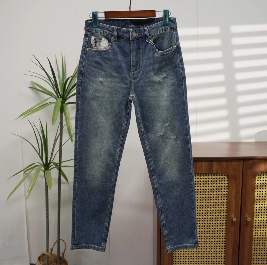 【G】家春秋直筒修身微弹牛仔裤简约质感男01040 D5-3