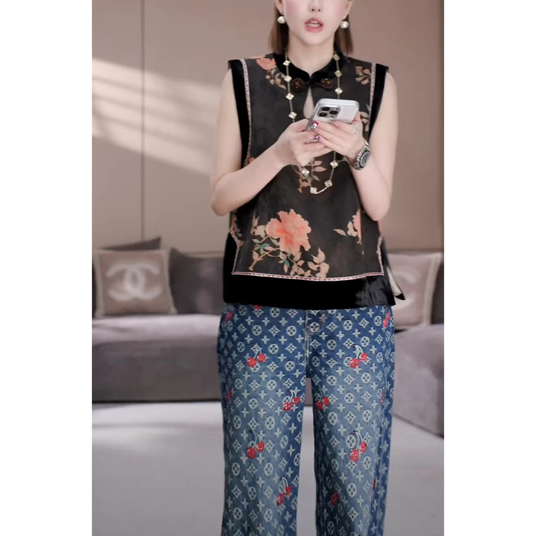 新中式国风女装知性风上衣2025早秋新款高级感老钱风改良唐装马甲
