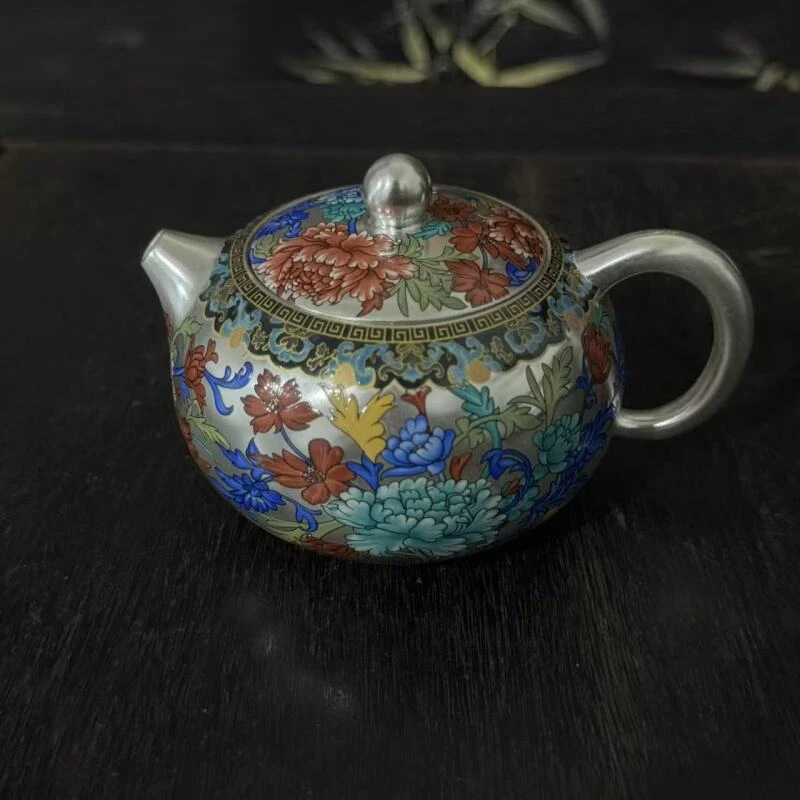 （带凤鸣带证书）w2240珐琅彩万花西施壶