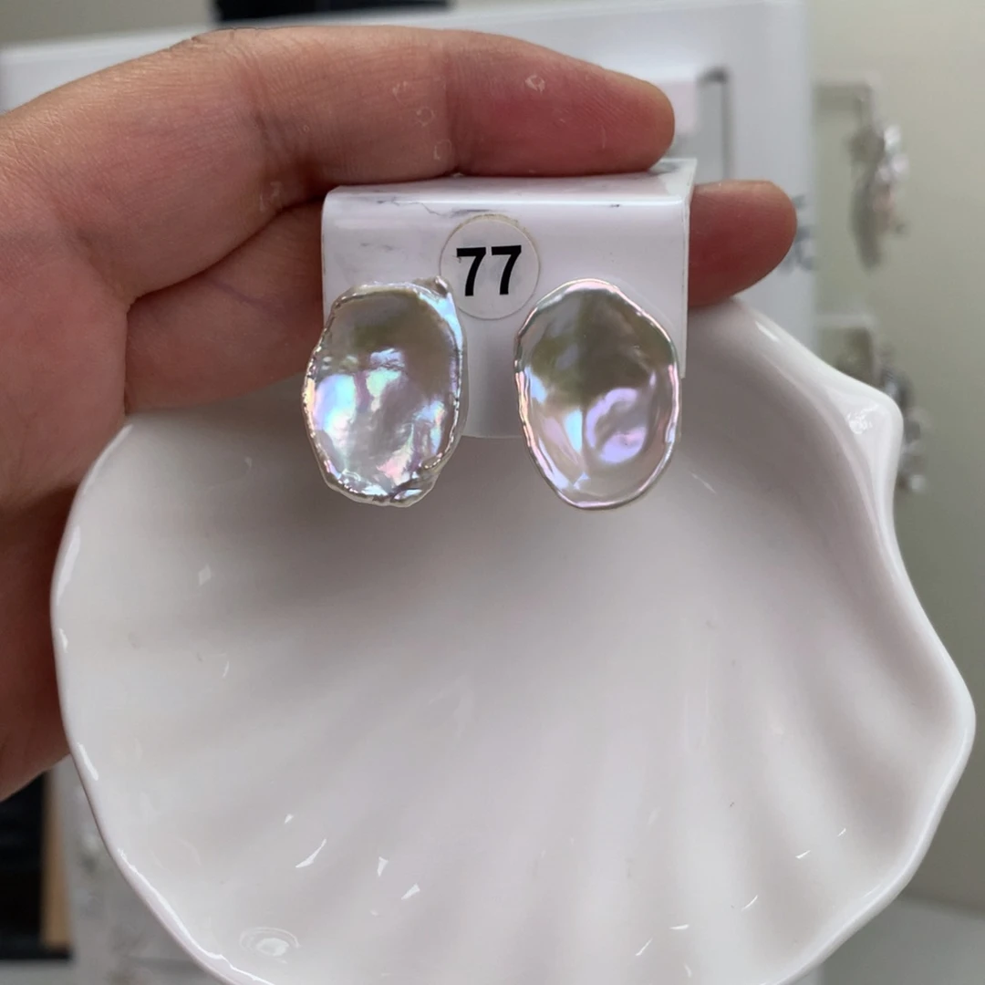 无非金属巴洛克花瓣耳饰➕S925银镶